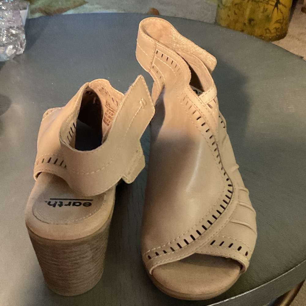 Earth Women's Tan Wedge Sandals